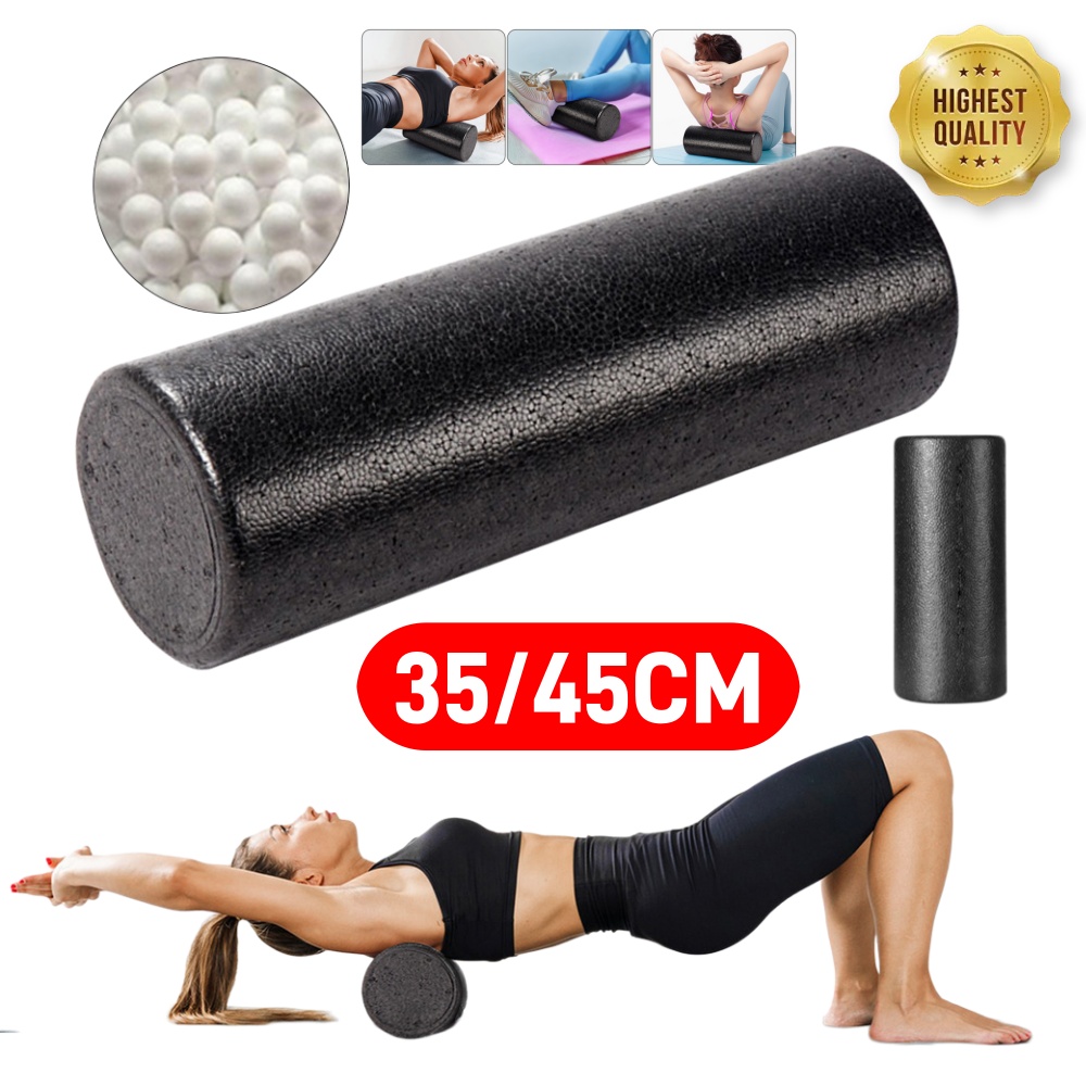 Yoga Fitness Roller - 35/45 センチメートル Epp ヨガフォームマッサージローラーフィットネスポータブルピラティスボディエクササイズジム脚腕背中足痛み軽減シャフト筋肉リラクゼーション
