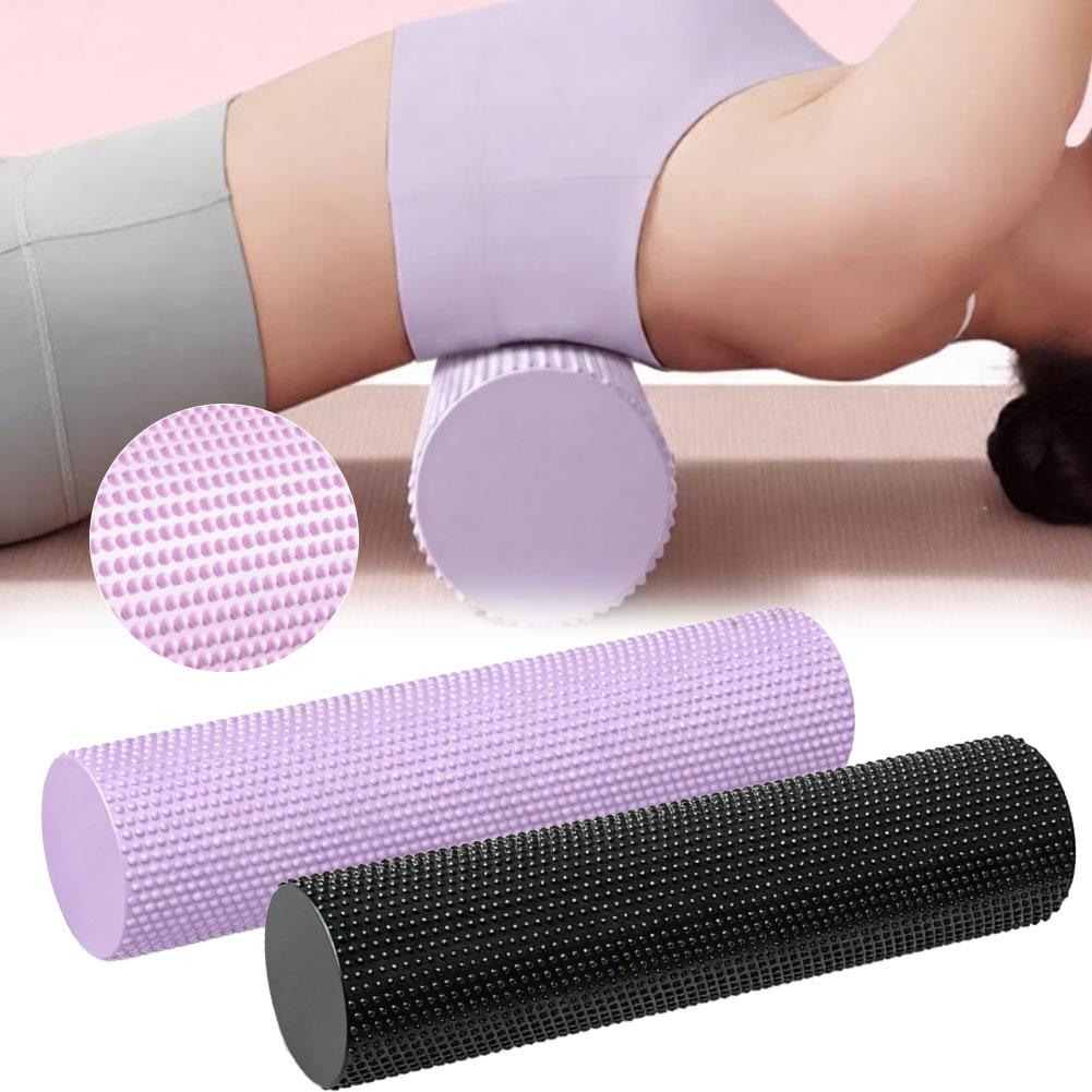 Yoga Fitness Roller - EVA高密度ヨガフォームローラー45cm、フィットネス筋肉マッサージピラティスグリッドトリガーポイントセラピー、ホームジムエクササイズ用、ユニセックス