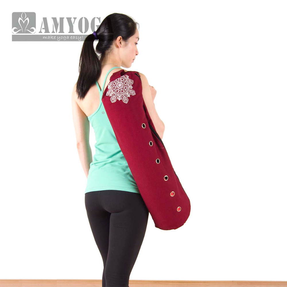 Fitness Yoga & Kickfit - キャンバスヨガマットバッグ シングルショルダー ジムマットバッグ フィットネススポーツバックパック ヨガバッグ 6-8mmマット用