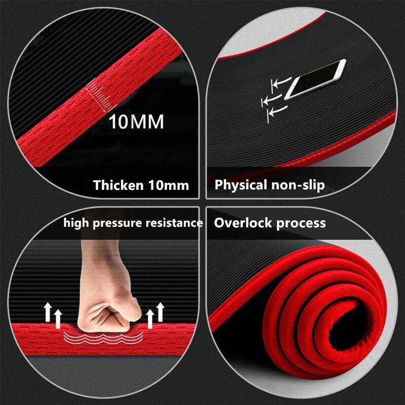 10mm厚の滑り止めヨガマット 183cm×61cm 厚手N - Thick Yoga Mat のレビューと価格