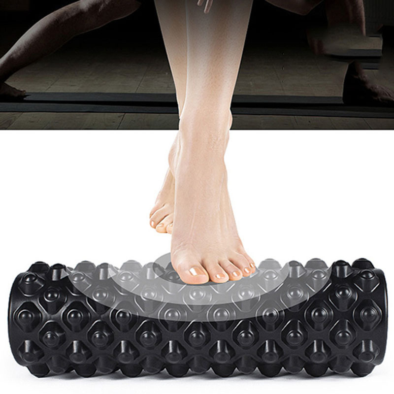 1個 45cm テクスチャードフォームローラー 筋肉マッサー - Yoga Fitness Roller のレビューと価格