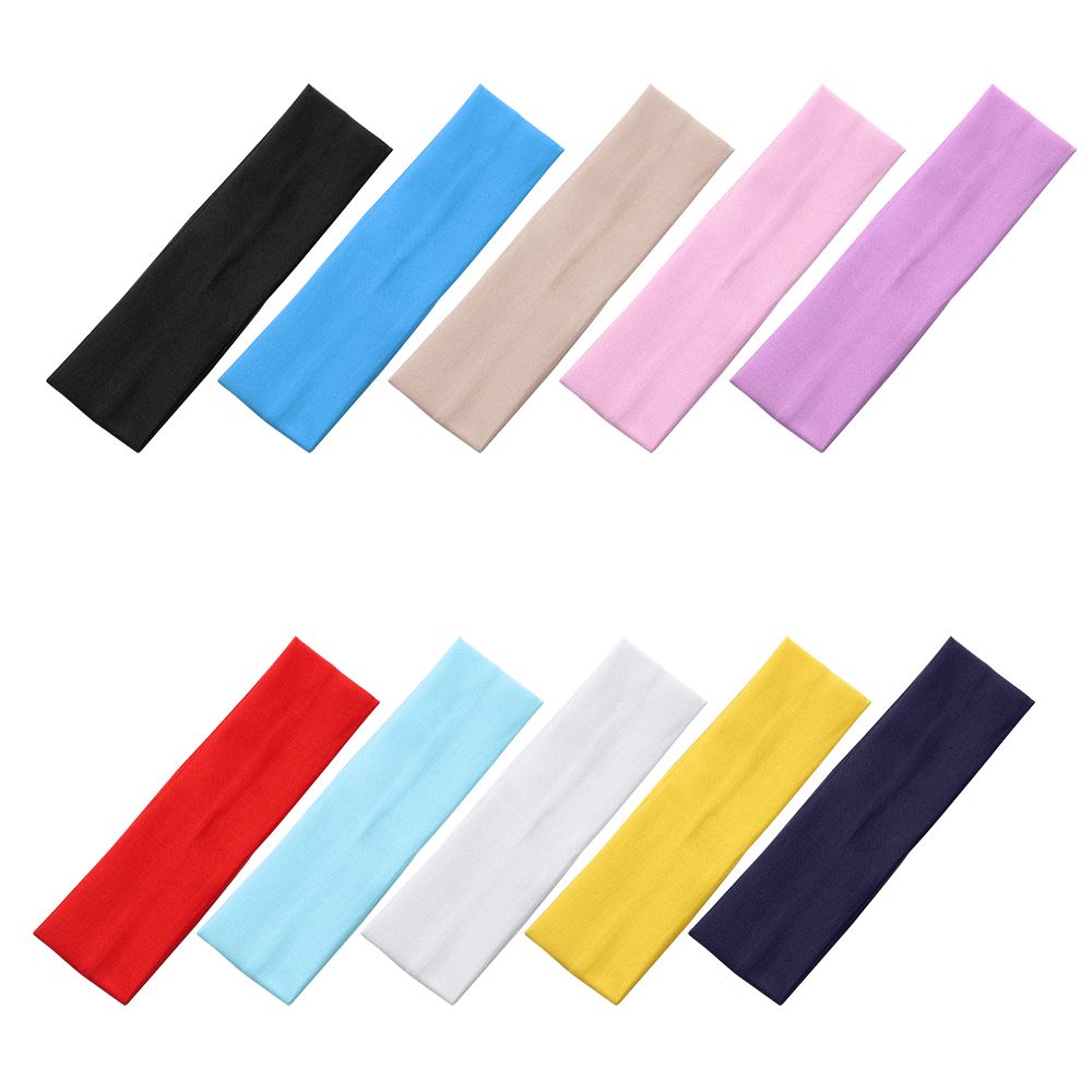 1PC ヘアアクセサリーフィットネスヨガ帽子弾性ソリッドカラ - Yoga Fitness Band のレビューと価格