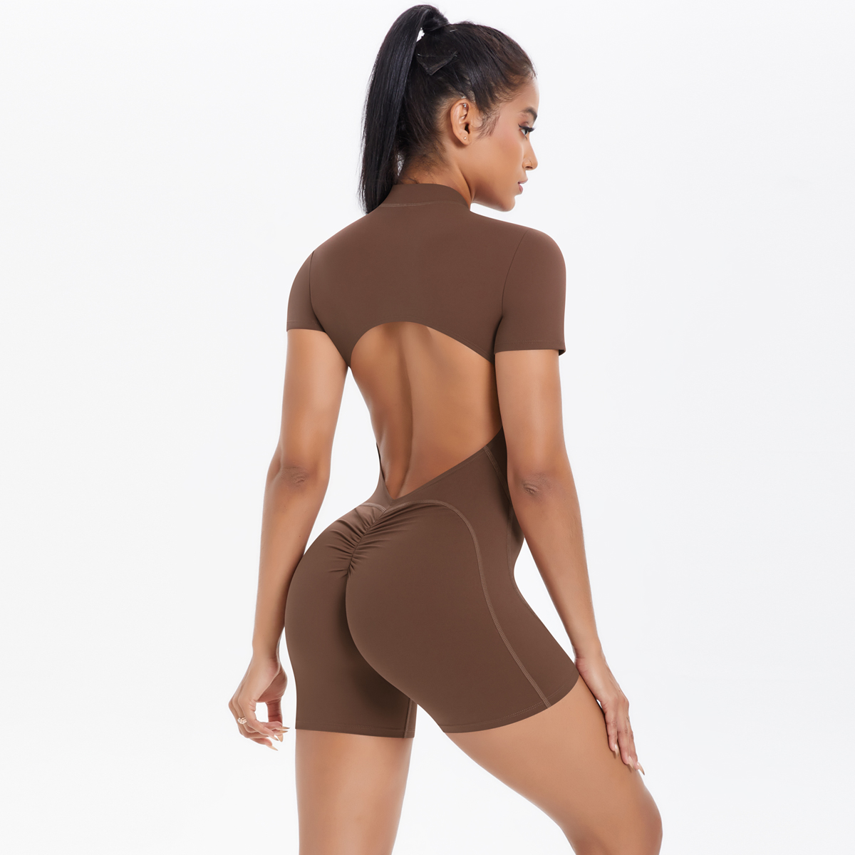 女性用ジムジャンプスーツショートヨガセット スポーツハイウエ - Yoga Fitness Kleidung のレビューと価格