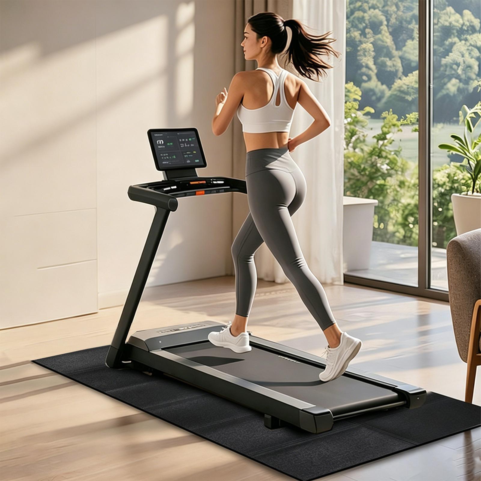 トレッドミルマット振動吸収ヘビーデューティトレッドミルフロア - Fitness Yoga のレビューと価格