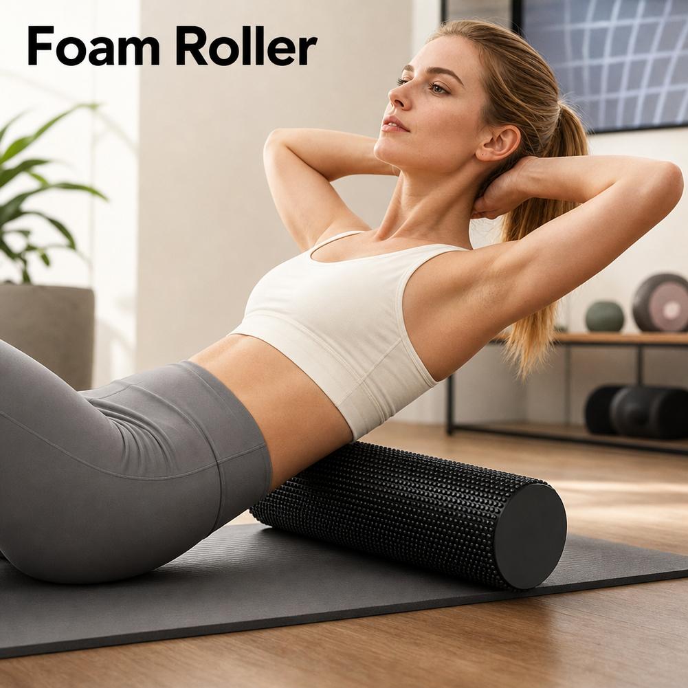フィットネスマッサージフォームローラー迷彩ソリッドEVAヨガ - Yoga Fitness Roller のレビューと価格