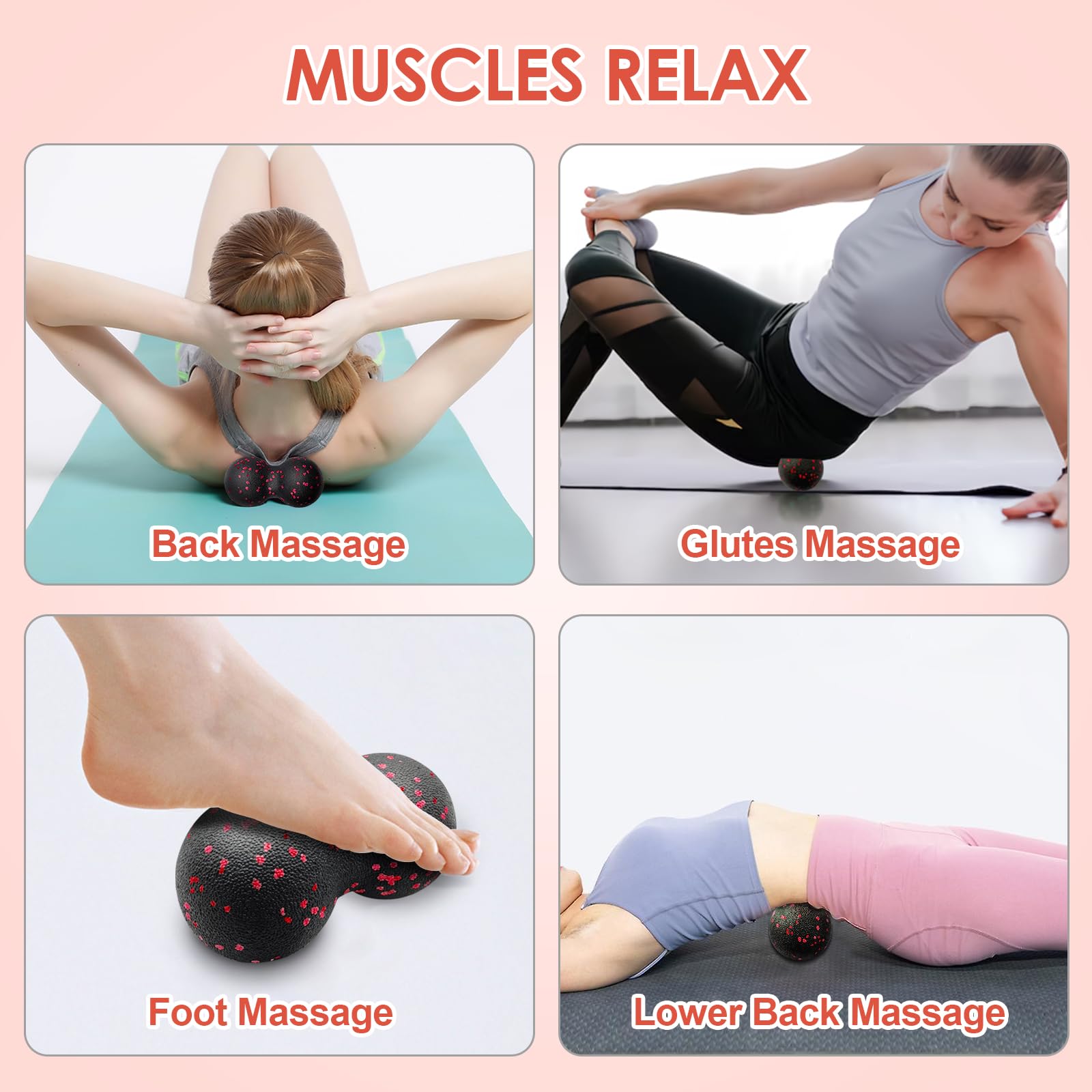 中空ヨガローラーマッサージピーナッツボールセット EPP フ - Yoga Fitness Roller のレビューと価格