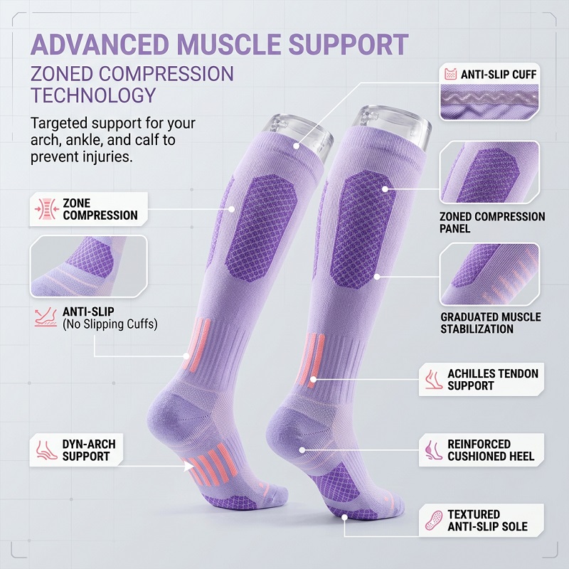 1/6 ペア女性の夏のフィットネスランニングロングソックス縄 - Fitness Yoga & Kickfit のレビューと価格