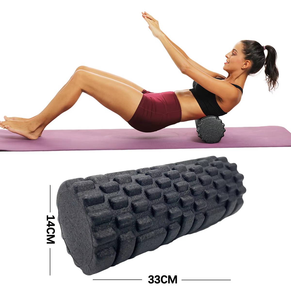 30/33 センチメートルフィットネスフォームローラーヨガマ - Yoga Fitness Roller のレビューと価格