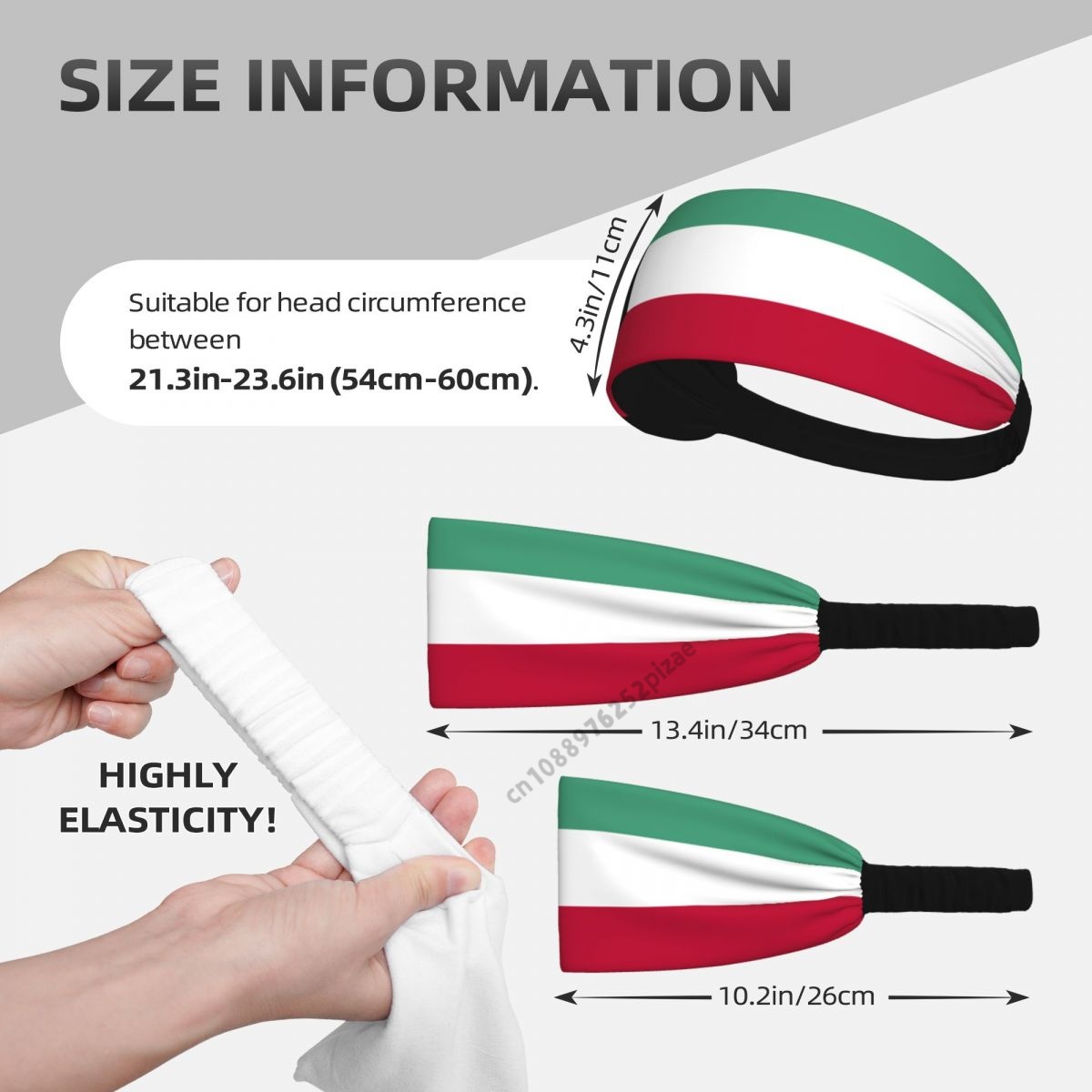 クウェート国旗男性女性バンド弾性ワイドヘッドバンドヨガスポー - Yoga Fitness Band のレビューと価格