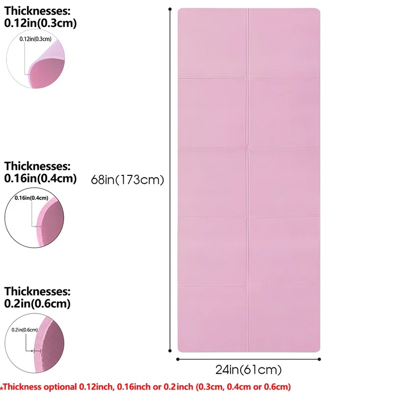 厚さ4mmの滑り止め加工を施したヨガマット。持ち運び可能なク - Thick Yoga Mat のレビューと価格