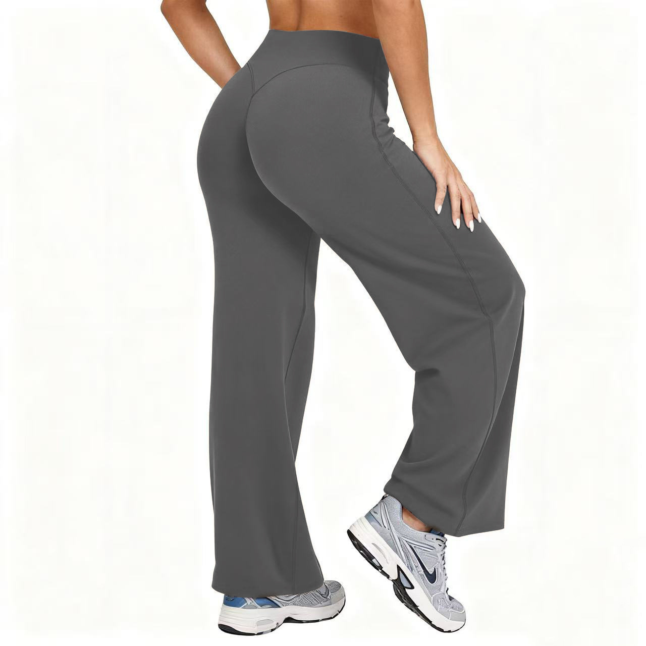 女性用プラスサイズヨガワイドレッグパンツ ハイウエストストレ - Yoga & Fitness Center のレビューと価格