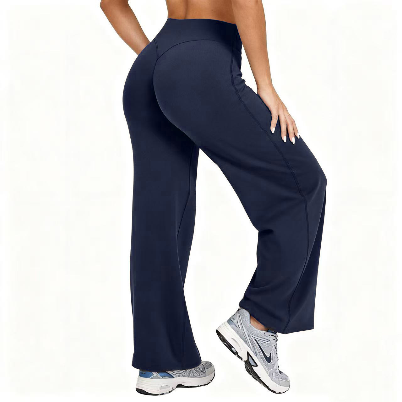 女性用プラスサイズヨガワイドレッグパンツ ハイウエストストレ - Yoga & Fitness Center のレビューと価格