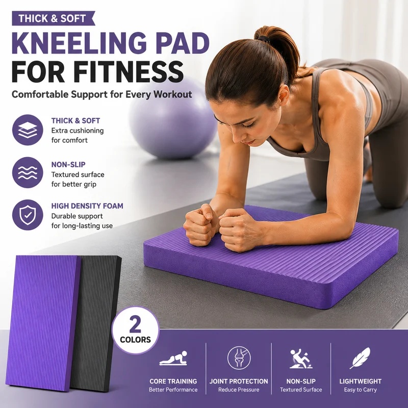 厚手の滑り止めヨガ膝パッドマット、プランクサポート、アブロー - Thick Yoga Mat のレビューと価格