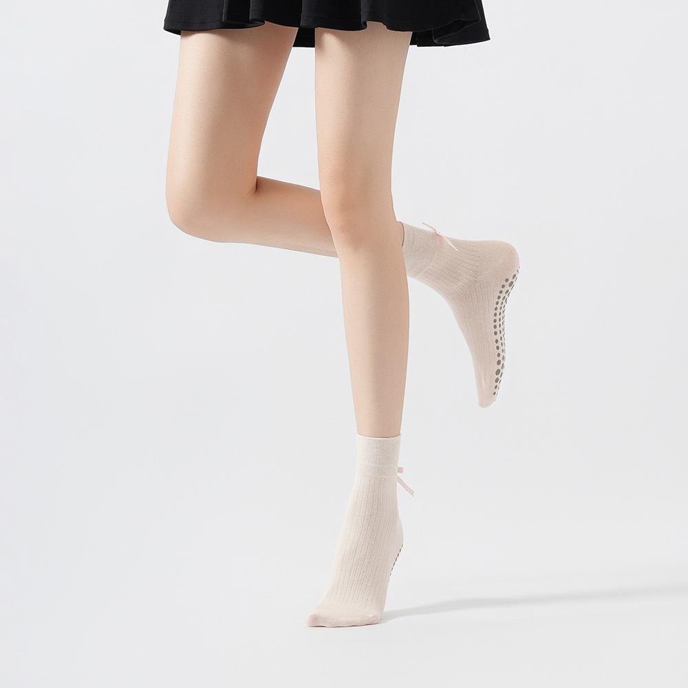 かわいいリボン付きヨガソックス、女の子向けスイートトレンドピ - Fitness Yoga & Kickfit のレビューと価格