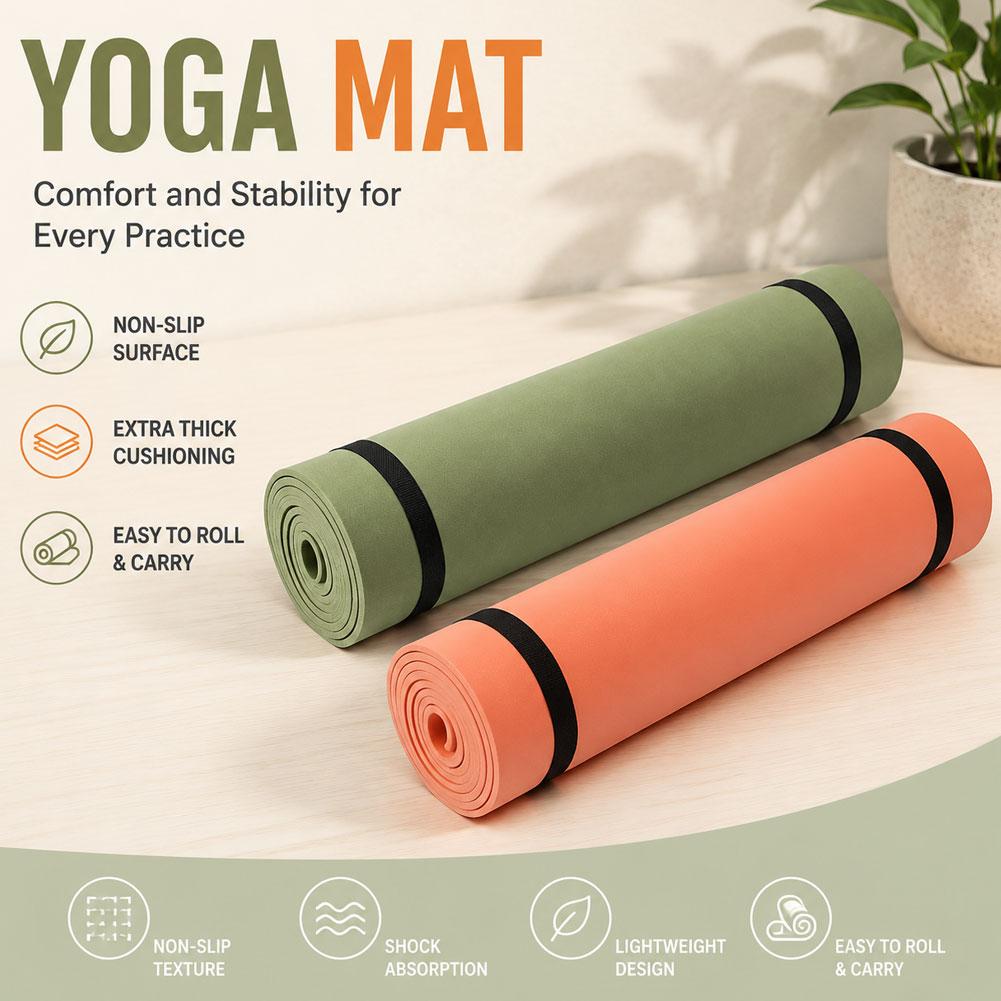 180x50cm ノンスリップピラティスヨガマット 厚手 ポ - Thick Yoga Mat のレビューと価格